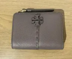 【極美品】トリーバーチ 二つ折り財布 マックグロー グレージュ