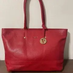 ☆開店セール☆ 人気 良品 フルラ ジェニュインレザー メリッサ ロゴトート③