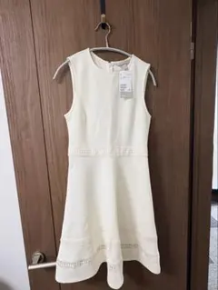 H&M アイボリー ノースリーブ ワンピース XS