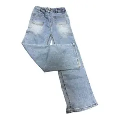 プチマイン　ライトブルーデニムストレートパンツ