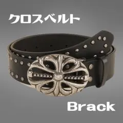 クロスバックル スタッズベルト ブラック Y2K パンク 地雷系 男女兼用 新品のサムネイル