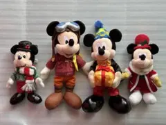 ミッキーマウス ぬいぐるみバッジ 4体セット