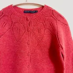 Ralph Lauren ウール100% ニットカーディガン ピンク サイズM