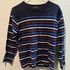 BEAMS HEART 長袖カットソー Sサイズ ネイビー/ストライプ