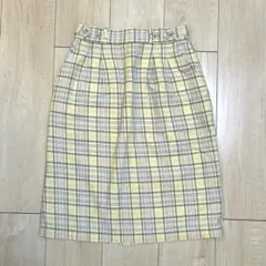 古着　レトロ　海外風　チェック　スカート