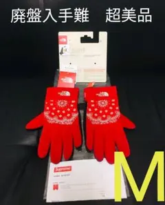 【試着のみ！】シュプリーム  ノースフェイス　バンダナ柄M 手袋