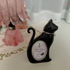 猫型 フォトフレーム 黒色