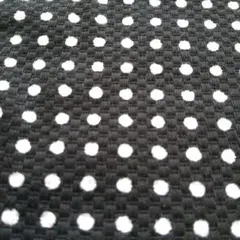 【最終価格】黒白 白ドット 水玉 ストレッチあり 110×240cm