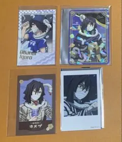 鬼滅の刃 チェキ風ブロマイド　レア箔押し　伊黒小芭内 伊黒小芭内 甘露寺蜜璃⚔️チェキ風ブロマイド 箔押し ステッカー C105