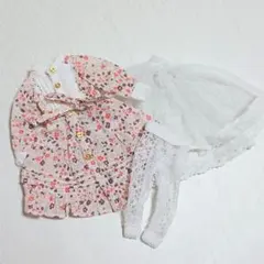 ハルモニアシリーズ　フラワープリントワンピースピンク　アウトフィット