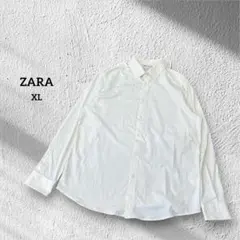 ザラ　ZARA スリムフィット　長袖シャツ　オフホワイト　XL