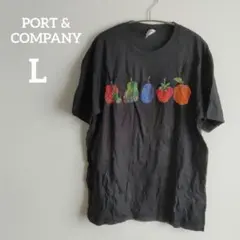 PORT & COMPANY 【L】はらぺこあおむし カラフル果物 Tシャツ