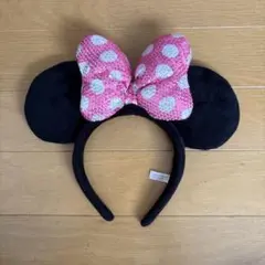 ミニーマウス カチューシャ ピンクリボン ミニーちゃん カチューシャ リボン