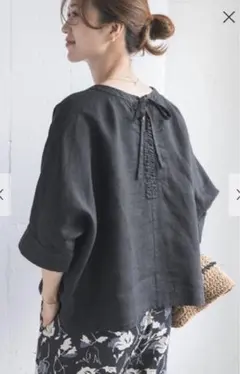 fog linen work北欧暮らしの道具店バックリボンリネンプルオーバー