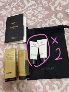 シャネル サンプル サブリマージュ セラム ブルー ドゥ シャネル 巾着