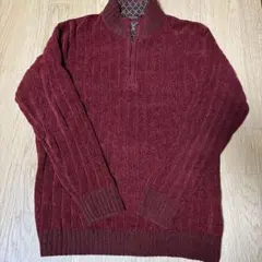 新品未使用☆VINTAIGE CLUB ハーフジップモールニット　ＸＬ