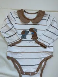 ベビーラブの襟付きベビーロンパース、サイズ73 、長袖、丸襟、男の子と女の子用