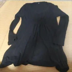 黒の長袖チュニック Vネック　無印良品