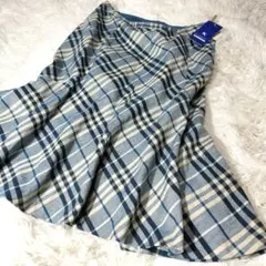 新品タグ付き バーバリーブルーレーベル ひざ丈スカート ノバチェック 38