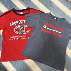 Champion Tシャツ 2枚セット 赤 グレー　130㎝