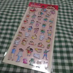 クレヨンしんちゃん　ぷっくりステッカー　セリア　シール　ぷくぷく