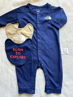【美品】THE NORTH FACE ネイビー 70 ロンパース　カバーオール