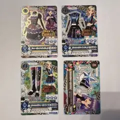 4枚 アイカツカード ダンシングディーヴァ 氷上スミレ 黒沢凛
