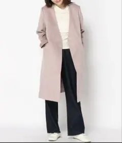 ナノユニバース　ノーカラー　ロングコート