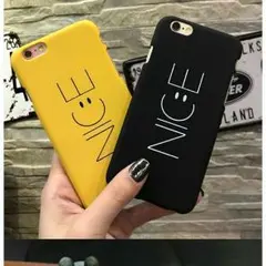 スマイル☻NICE[ブラック]iPhone7 iPhone8 他 ハードケース