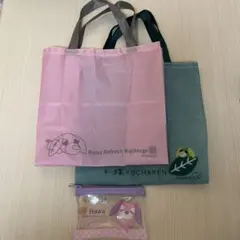 【お茶犬】エコバッグ 2種&ミニクリアポーチセット