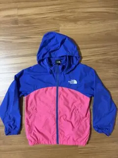 【美品】ノースフェイス キッズ130 ウィンドブレーカー ピンク×ブルー
