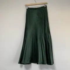 アーバンリサーチ サニーレーベル メタリックプリーツスカート　ダークグリーン