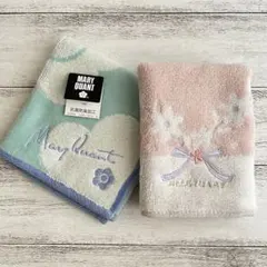 2枚セット　JILL STUART　MARY QUANT　花柄タオルハンカチ