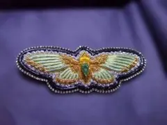 希少 限定品のブシュロンのセミの刺繍ブローチ 美しいものです【新品 