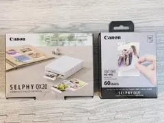 キヤノン スマホプリンター セルフィー QX20 ホワイト ＆ 純正ラベル60