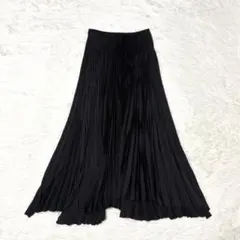 美品✨Theory セオリー アシンメトリー プリーツ ロングスカート 黒