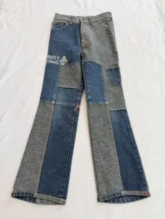 ヒスミニ パッチワーク ロングパンツ