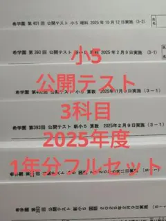 希学園 小5 公開テスト 1年分一式 希学園 小5 公開テスト 1年分一式 - メルカリ