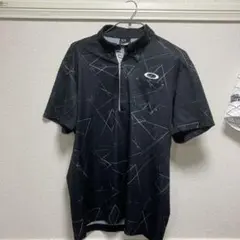 OAKLEY 半袖ポロシャツ ブラック 幾何学模様のサムネイル