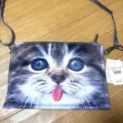 アニマルクラッチ 両面猫プリント ショルダーバッグ 未使用品のサムネイル