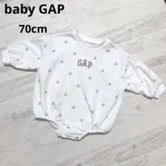 baby GAP 長袖 ロンパース 70cm ボディスーツ GAPロゴ