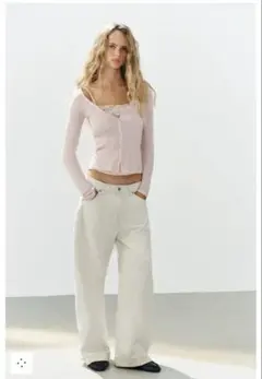 zara コンビレーストップジャケット Sピンク