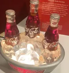 希少アメリカビンテージコカコーラボトル水が流れて光るクーラー
