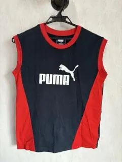 PUMA ノースリーブタンクトップ 150 ネイビー/レッド