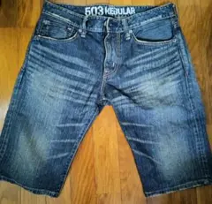 EDWIN503レギュラーBLUE TRIP EDGELINEハーフデニムW32