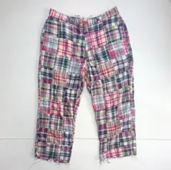 J.CREW✨マドラスチェック パンツ w32 パッチワーク カットオフのサムネイル