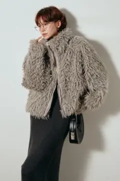 ミックスシープファースタンドブルゾン ESICA エシカ　ブルゾン　ファー