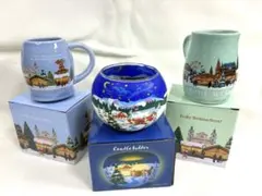 カルディ　クリスマスデザイン マグカップ 2個　キャンドルホルダーセット【新品】