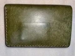 プエブロレザー 薄く小さい二つ折り財布 ヌメ革 ハンドメイド メンズ レディース