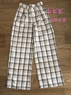 レピピアルマリオ　repidi タックワイドパンツ　チェック柄　サイズS